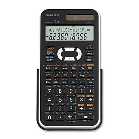 Sharp EL520X Scientific Calculator, Black/White