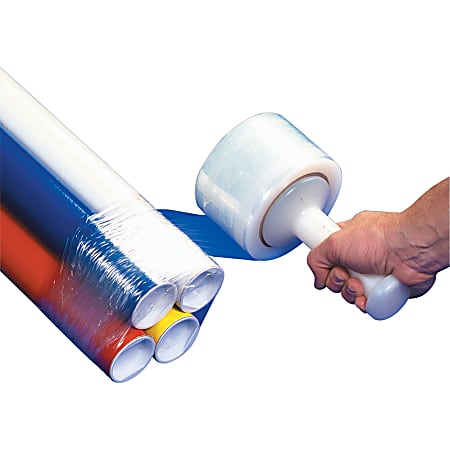 Partners Brand Narrow-Width Bundling Stretch Film With One Handle, 80 Gauge, 3" x 1000', Case Of 18