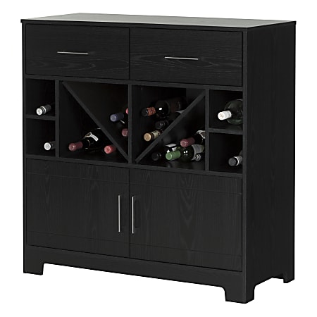 South Shore Vietti 32 Bottle Bar Cabinet With Bottle Storage 36 14