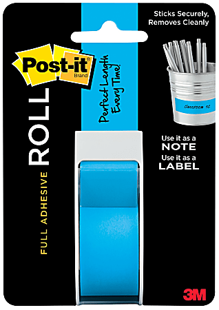 Post-it® Full Adhesive Roll, 2650-P, 1" x 400", Blue