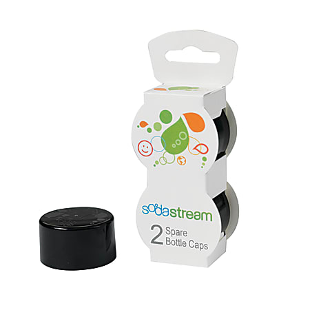 SodaStream™ Spare Bottle Caps, Black, Pack Of 2