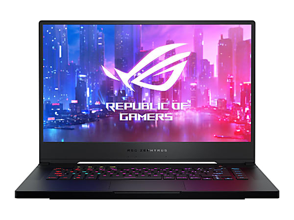 Asus ROG Zephyrus S GX502GV-PB74 15.6" Gaming Notebook - 1920 x 1080 - Core i7 i7-9750H - 16 GB RAM - 512 GB SSD - Metallic Black - Windows 10 64-bit - NVIDIA GeForce RTX 2060 with 6 GB, Intel - In-plane Switching