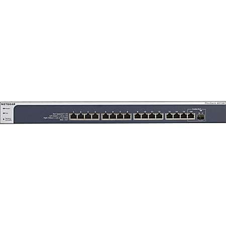 Netgear ProSAFE 10-Gigabit Ethernet Web Managed Switch - 16 Ports - Manageable - 10 Gigabit Ethernet - 10GBase-T - 2 Layer Supported - Twisted Pair