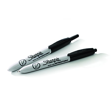 Sharpie Retractable Permanent Markers Ultra Fine Point Black Pack