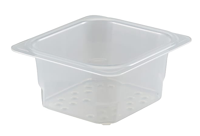Cambro Translucent GN 1/6 Colander Pans, 5"H x 6-3/8"W x 3"D, Pack Of 6 Colanders