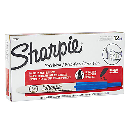 Sharpie Retractable Permanent Markers Ultra Fine Point Blue Pack