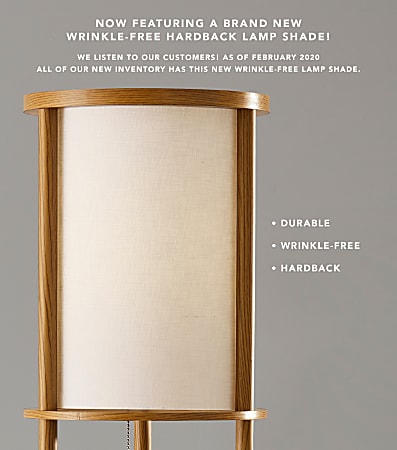 Adesso Stewart Round 2 Shelf Floor Lamp 62 12 H Off White