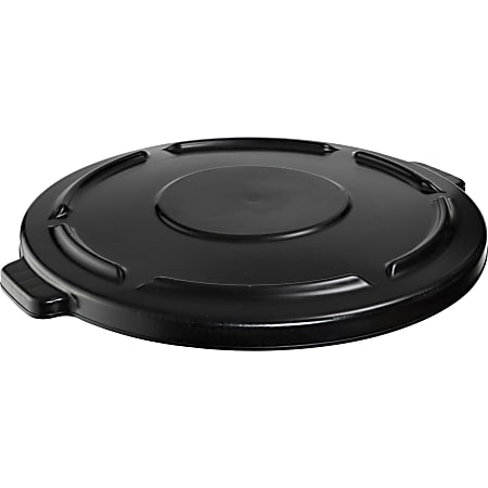 Rubbermaid Commercial Brute 44-gallon Container Lid - Round - Plastic - 4 / Carton - Black