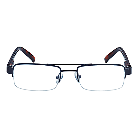 Dr. Dean Edell Anaheim Rimless Reading Glasses 2.50 Black