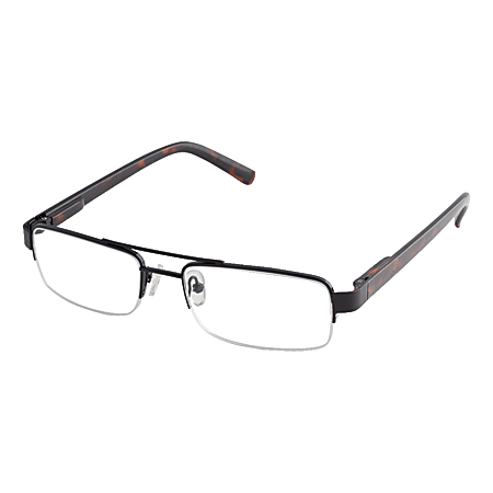 Dr. Dean Edell Anaheim Rimless Reading Glasses 2.50 Black Office