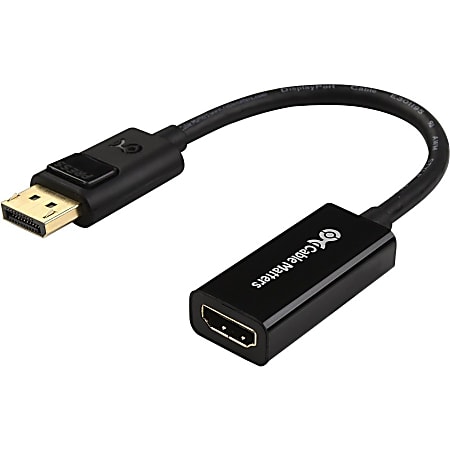 Cable Matters DisplayPort To HDMI Adapter - 1x DisplayPort Digital Audio/Video - Male - 1x HDMI Digital Audio/Video - 102018