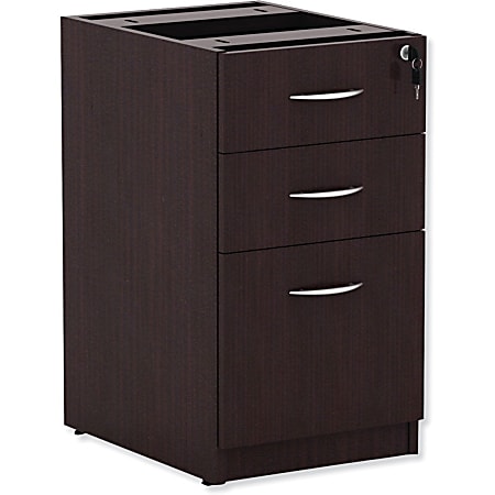 ALERA Valencia Box/Box/File Full Pedestal, 15.63w x 20.5d x 28.5h, Espresso - 15.6"x20.5"x28.5" - 3x Drawer(s)  - VA532822ES