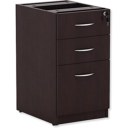 ALERA Valencia Box/Box/File Full Pedestal, 15.63w x 20.5d x 28.5h, Espresso - 15.6" x 20.5" x 28.5" - 3 x Drawer(s) for Box, File - Legal, Letter - Leveling Glide, Durable - Espresso - Wood Grain