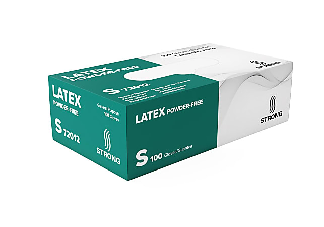 Strong Manufacturers Powder Free Latex Food Service Gloves, Small, Cream, 100 Gloves Per Box, Case Of 10 Boxes