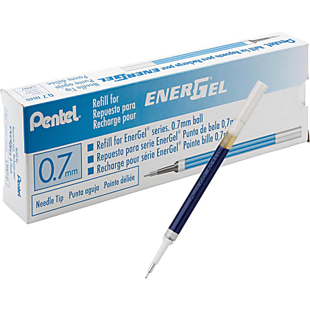 Pentel® EnerGel Liquid Retractable Gel Ink Pen, Metal Tip, Refillable, 0.7mm,  Black Ink