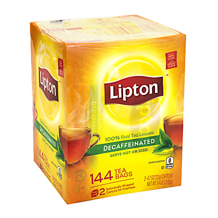 Lipton® Decaffeinated Black Tea Bags, 1 Oz, Carton Of 144