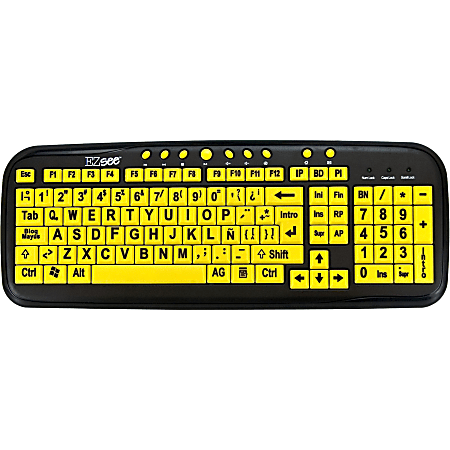 EZsee Large Print Wired Spanish American Keyboard