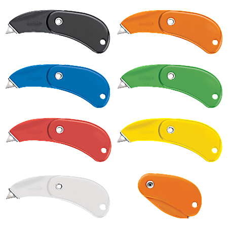 Quickblade Pocket Safety Cutters, Assorted, Pack Of 12