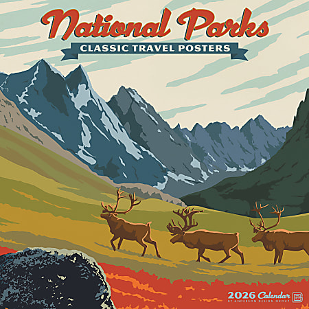 2026 Willow Creek Press Scenic Monthly Wall Calendar, 12" x 12", National Parks (ADG), January To December, 52136