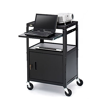 Bretford CA2642NS-E5 Multipurpose Cart with Cabinet - Black