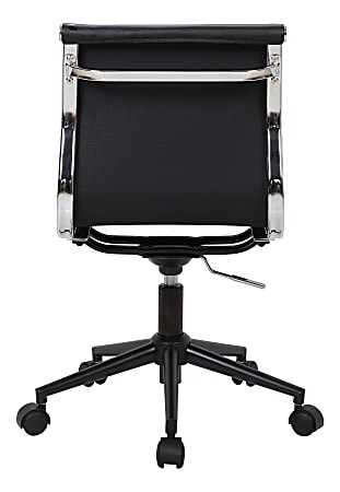 LumiSource Master Contemporary Armless Adjustable Task Chair Black