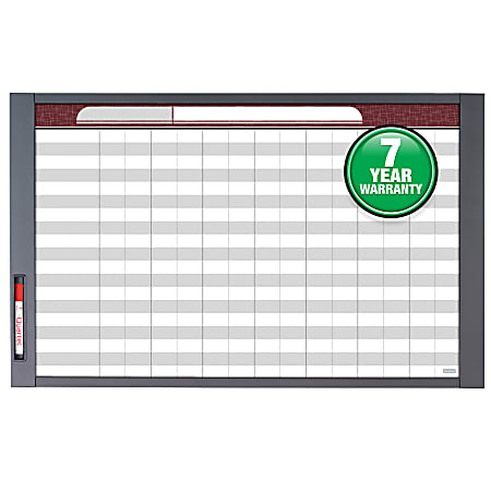 Quartet® InView™ Custom Dry-Erase Whiteboard, 37 1/2" x 23", Aluminum Frame With Gray Graphite Finish