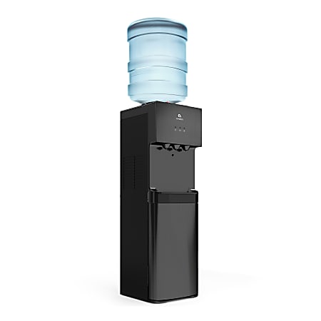 Avalon 3-Temperature Hot/Cold Freestanding Water Cooler, 40"H x 12"W x 13"D, Black