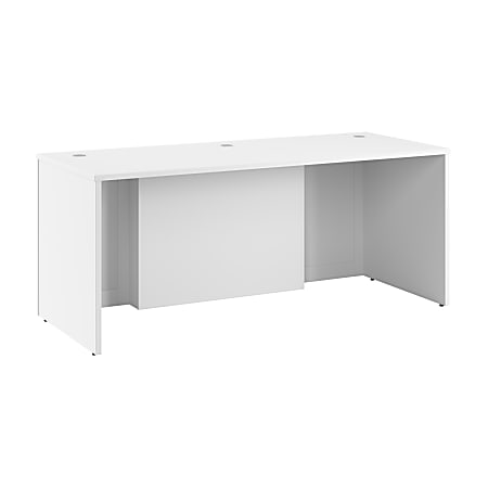 Bush Business Furniture Hampton Heights 72"W Executive Desk, White, Standard Delivery