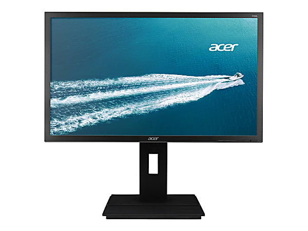 Acer B246HYL - LED monitor - 23.8" - 1920 x 1080 Full HD (1080p) @ 60 Hz - IPS - 250 cd/m² - 5 ms - DVI, VGA, DisplayPort - speakers - dark gray