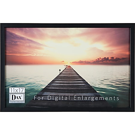 DAX Digital Enlargement Black Wood Frame - Digital Frame - Black - Protective Glass - Wall Mountable
