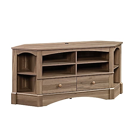 Sauder harbor view corner entertainment credenza sale