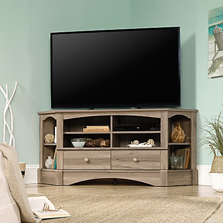 Sauder harbor view corner entertainment credenza on sale