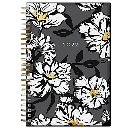 Blue Sky™ CYO Weekly/Monthly Safety Wirebound Planner, 5" x 8", Baccara Dark, January to December 2022, 110212