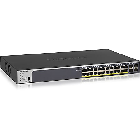 Netgear ProSafe GS728TP Ethernet Switch - 24 Ports - Manageable - 2 Layer  Supported - Modular - 4 SFP Slots - 264 W Power Consumption - Twisted Pair
