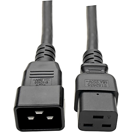 Tripp Lite 10ft Power Cord Extension Cable C19 to C20 Heavy Duty 15A 14AWG 10', P03601015A