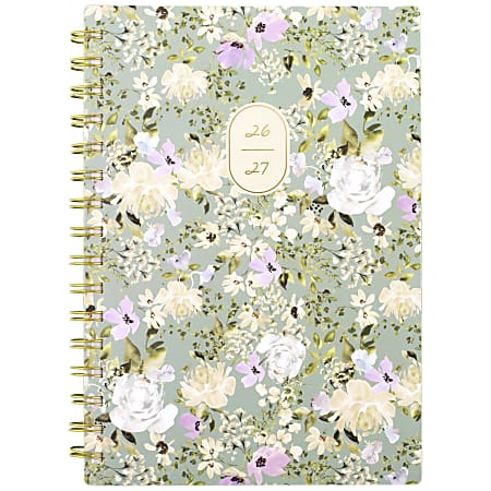 Leah Bisch™ for Mead Cambridge® Academic 2026-2027 Weekly Monthly Planner, Peony Field, Small, 5 1/2" x 8 1/2"