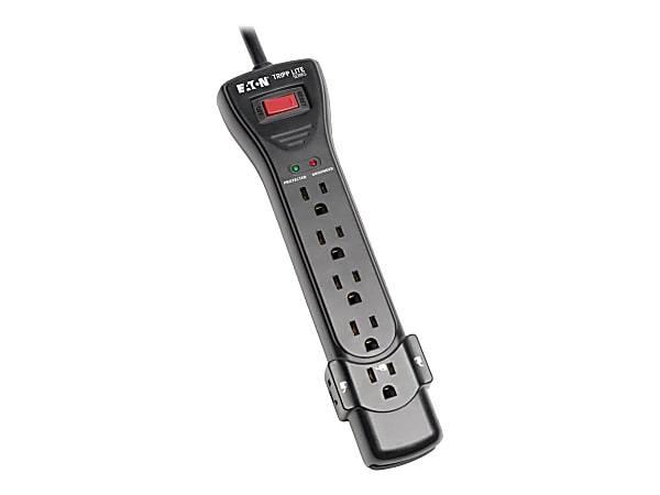 Tripp Lite Surge Protector Power Strip 120V 7 Outlet 7' Cord 2160 Joules Black - Surge protector - 15 A - AC 120 V - 1.8 kW - output connectors: 7 - black - for P/N: CLAMPUSBLK, CLAMPUSW