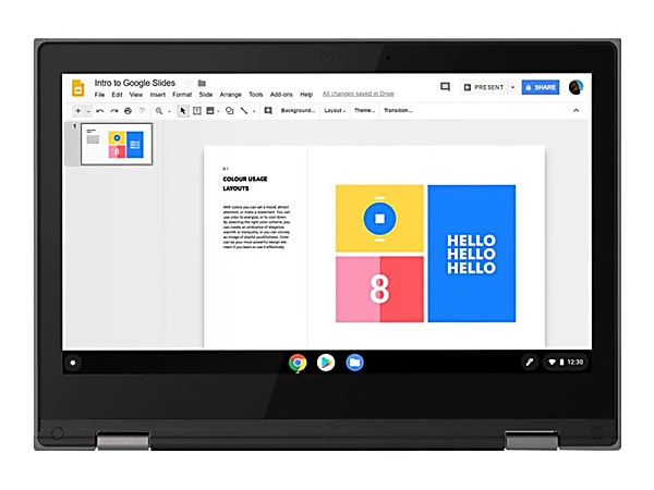 Lenovo 300e Chromebook 2nd Gen 81MB0024US 11.6" Touchscreen 2 in 1 Chromebook - HD - 1366 x 768 - Intel Celeron N4020 1.10 GHz - 4 GB RAM - 32 GB Flash Memory - Black - Chrome OS - Intel UHD Graphics 600 - 10 Hour Battery