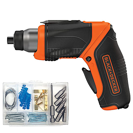 Black+Decker 4V Max Pivoting Handle Cordless Screwdriver With Accessory Kit