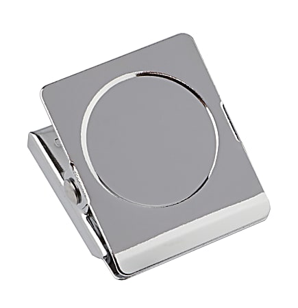 Office Depot&reg; Brand Magnetic Clips, Silver, Pack Of 2