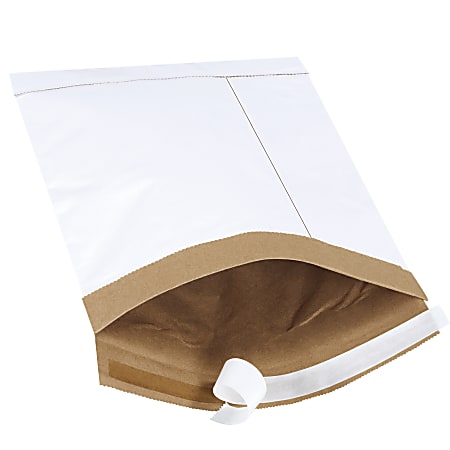 Partners Brand White Self-Seal Padded Mailers, #0, 6"