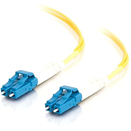 C2G 15m LC-LC 9/125 OS1 Duplex Single-Mode PVC Fiber Optic Cable (USA-Made) - Yellow - Patch cable - LC single-mode (M) to LC single-mode (M) - 15 m - fiber optic - duplex - 9 / 125 micron - OS1 - yellow