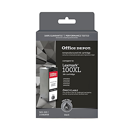 Office Depot® Brand Remanufactured High-Yield Black Ink Cartridge Replacement For Lexmark™ 100XL