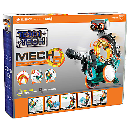 Elenco Electronics Teach Tech Mech-5 Mechanical Coding Robot