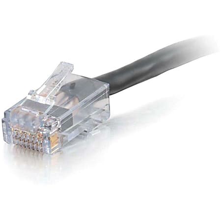 C2G-50ft Cat6 Non-Booted Network Patch Cable (Plenum-Rated) - Black - Category 6 for Network Device - RJ-45 Male - RJ-45 Male - Plenum-Rated - 50ft - Black
