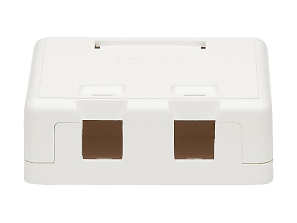 Eaton Tripp Lite Series Surface-Mount Box for Keystone Jacks - 2 Ports, White - Surface mount box - white - 2 ports