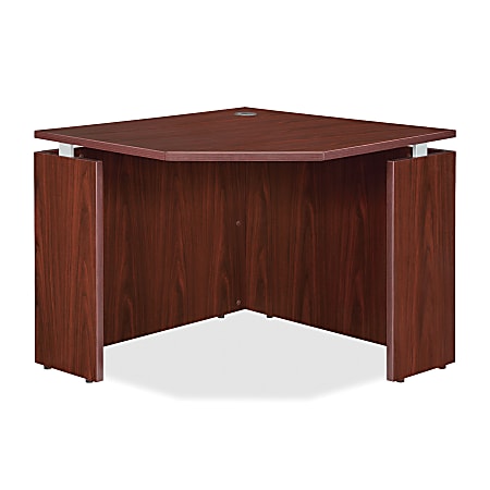 Lorell® Ascent Series Corner Desk, 36"W x 36"D, Mahogany