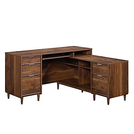 Sauder® Clifford Place 59"W L-Shaped Corner Desk, Grand Walnut