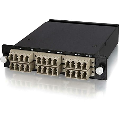 C2G Q-Series Fiber Distribution System - Patch panel - black - 24 ports