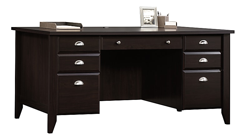 Sauder® Shoal Creek 66"W Executive Computer Desk, Jamocha Wood